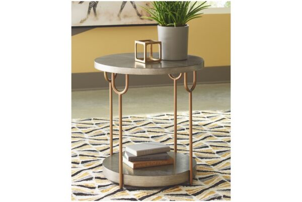 Ranoka Platinum Round End Table - Image 2