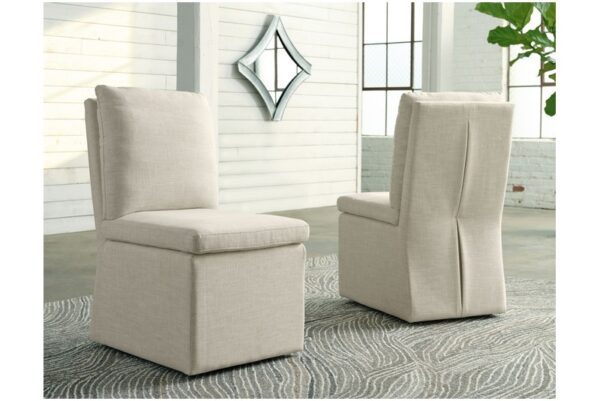 Krystanza Oatmeal Dining Uph Side Chair (Set of 2) - Image 2