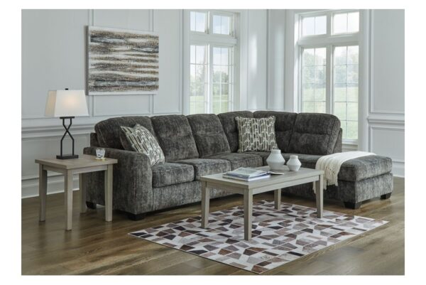 Lonoke Gunmetal 2 Piece Sectional With Raf Corner Chaise - Image 4