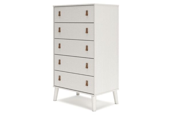 Aprilyn White Five Drawer Chest - Image 4