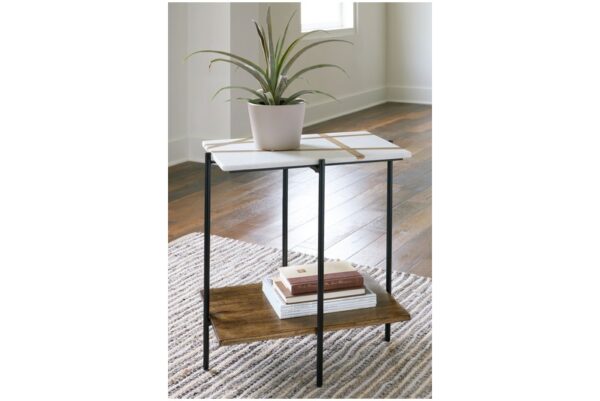 Braxmore White / Light Brown Accent Table - Image 2