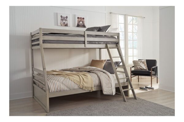 Lettner Light Gray Twin Over Full Bunk Bed - Image 2