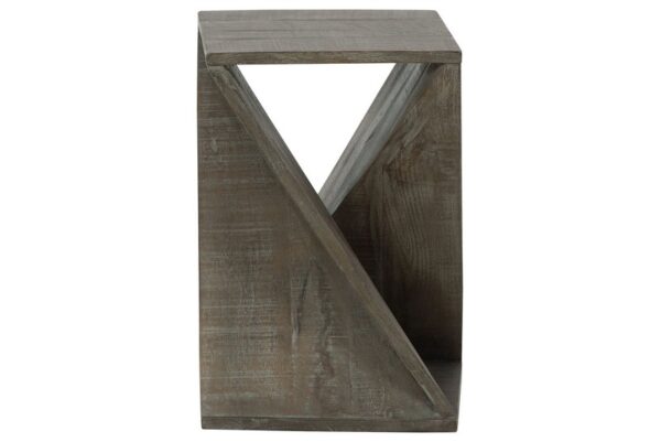 Zalemont Distressed Gray Accent Table - Image 4