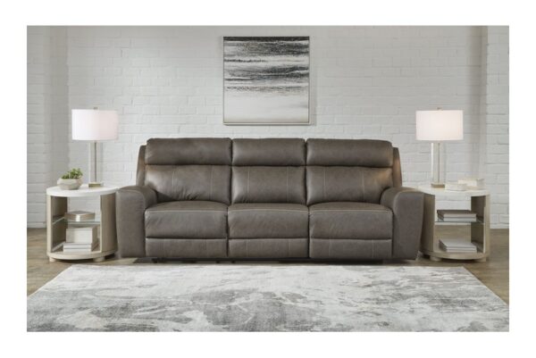 Roman Smoke Pwr Rec Sofa With Adj Headrest - Image 4