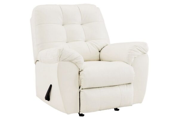 Donlen White Rocker Recliner