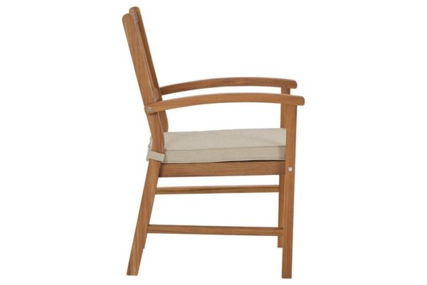 Janiyah Light Brown Slatted Seat Arm Chair (Set of 2) - Image 6