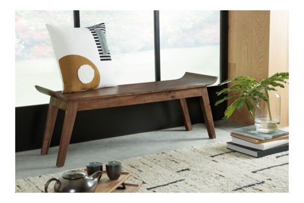 Tamish Medium Brown Accent Bench - Image 2