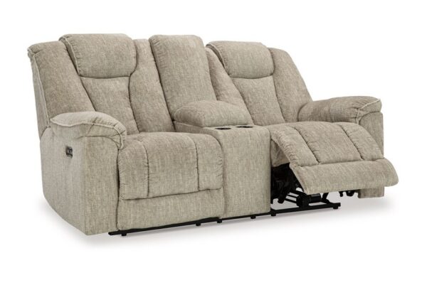 Hindmarsh Stone Power Reclining Loveseat With Console/ Adj Hdrst - Image 3