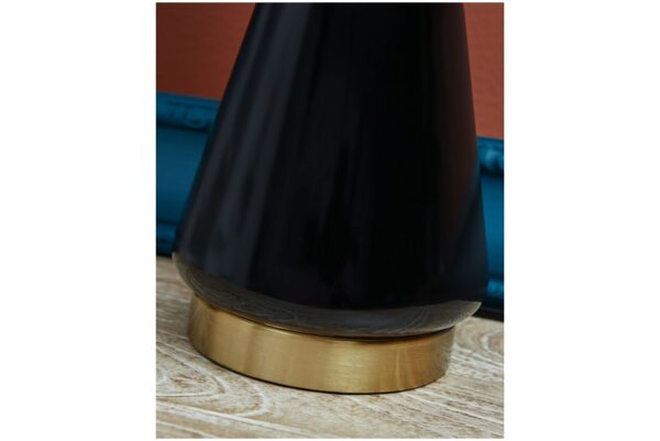 Ackson Black / Brass Finish Ceramic Table Lamp (Set of 2) - Image 5