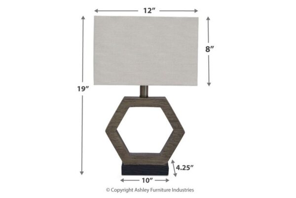 Marilu Gray Dark Poly Table Lamp - Image 3