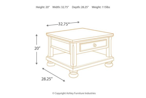 Porter Rustic Brown Lift Top Cocktail Table - Image 10