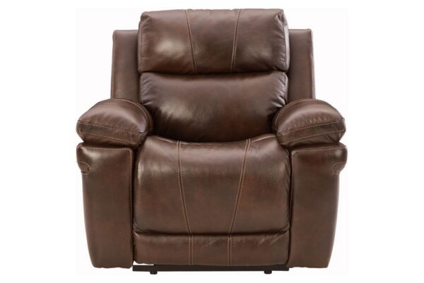 Edmar Chocolate Pwr Recliner/Adj Headrest - Image 4