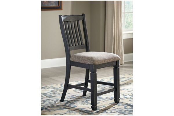 Tyler Black / Grayish Brown Upholstered Barstool (Set of 2) - Image 2