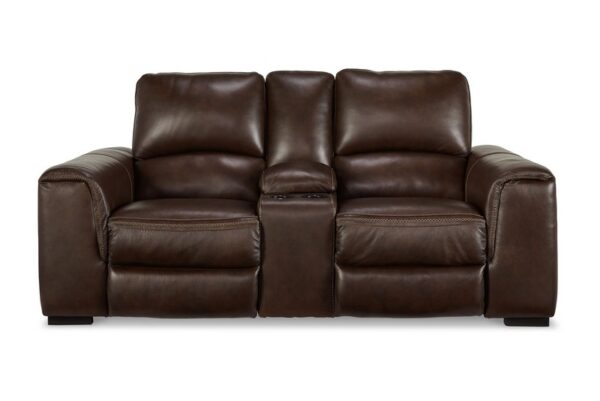 Alessandro Walnut Pwr Rec Loveseat/Con/Adj Hdrst - Image 4