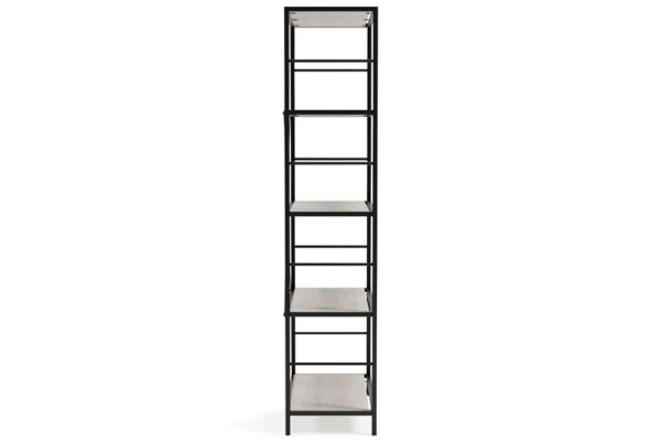 Bayflynn White / Black Bookcase 5 Fixed Shelves - Image 5