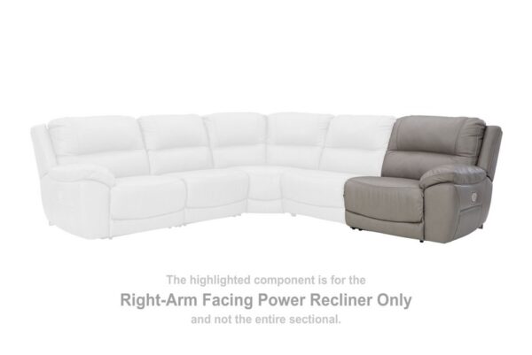 Dunleith Gray Raf Zero Wall Power Recliner - Image 2