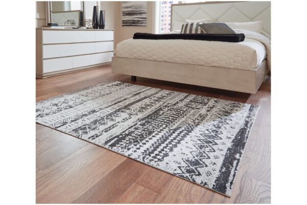 Devman Black / Cream / Gray Medium Rug - Image 4