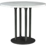 Centiar Black / Gray Round Dining Room Counter Table