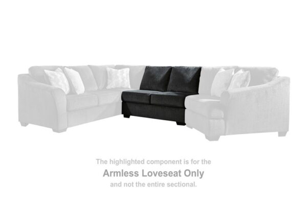 Eltmann Slate Armless Loveseat - Image 2