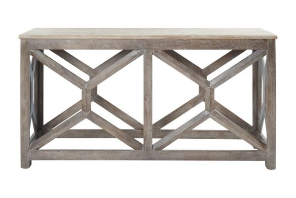 Lanzburg Antique Gray Console Sofa Table - Image 3