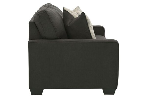 Lucina Charcoal Loveseat - Image 4