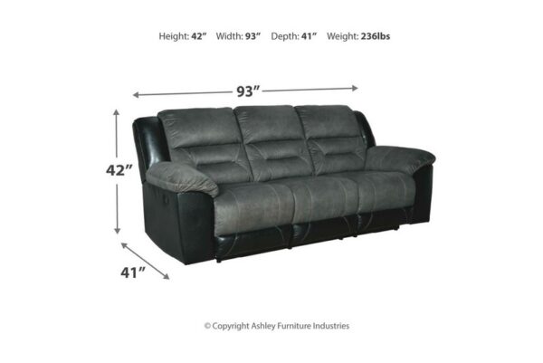 Earhart Slate 3 Pc. Reclining Sofa, Loveseat, Rocker Recliner - Image 5