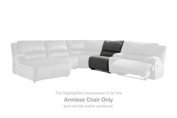 Clonmel Charcoal Armless Chair - Image 2