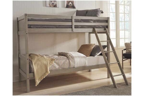 Lettner Light Gray Twin/twin Bunk Bed W/Ladder - Image 2