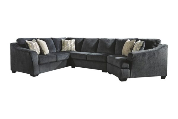 Eltmann Slate Right Arm Facing Cuddler With Sofa 3 Pc Sectional - Image 3