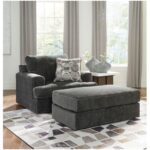 Karinne Smoke 2 Pc. Chair And A Half, Ottoman