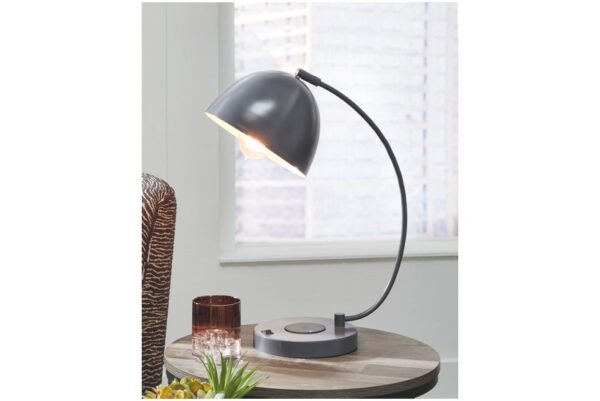 Austbeck Gray Metal Desk Lamp - Image 2