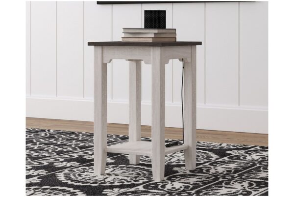 Dorrinson White / Black / Gray Chair Side End Table - Image 2