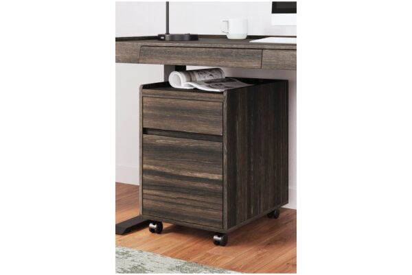 Zendex Dark Brown File Cabinet - Image 2