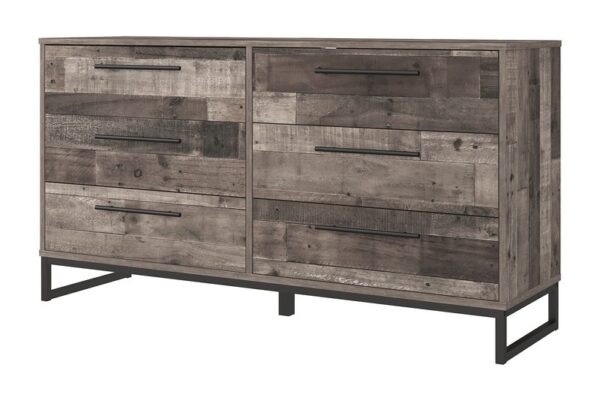 Neilsville Multi Gray Six Drawer Dresser - Image 4