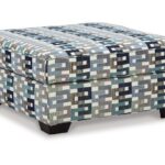 Valerano Parchment Ottoman With Storage