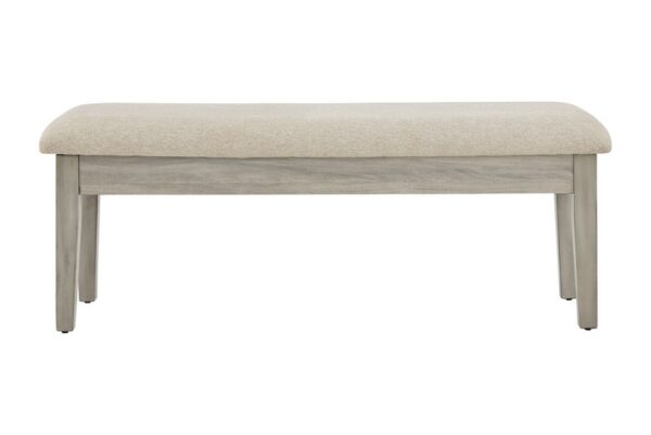 Parellen Beige / Gray Upholstered Storage Bench - Image 4