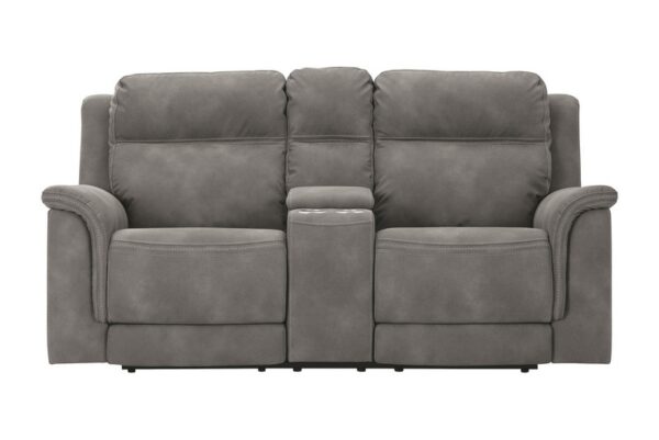 Next gen Slate Power Reclining Loveseat With Console/Adj Hdrst - Image 4