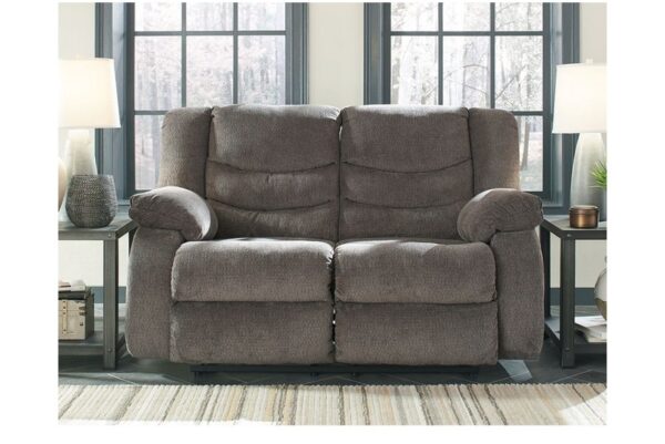 Tulen Gray Reclining Loveseat - Image 2