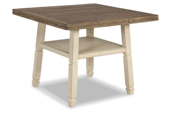 Bolanburg Beige Round Drop Leaf Counter Table - Image 3