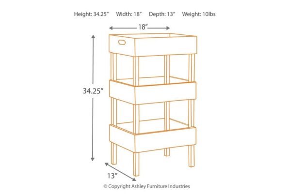 Yulton Antique White Storage Shelf - Image 3