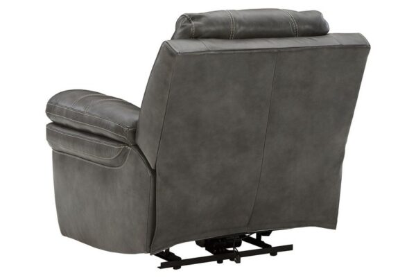 Edmar Charcoal Pwr Recliner/Adj Headrest - Image 5