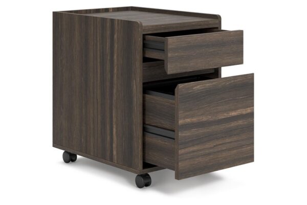 Zendex Dark Brown File Cabinet - Image 4