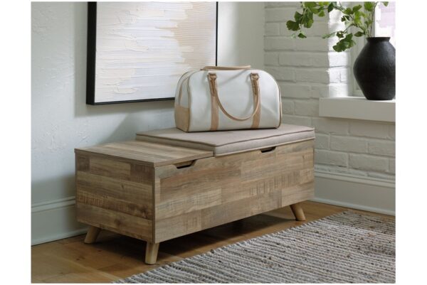 Gerdanet Beige Storage Bench - Image 2