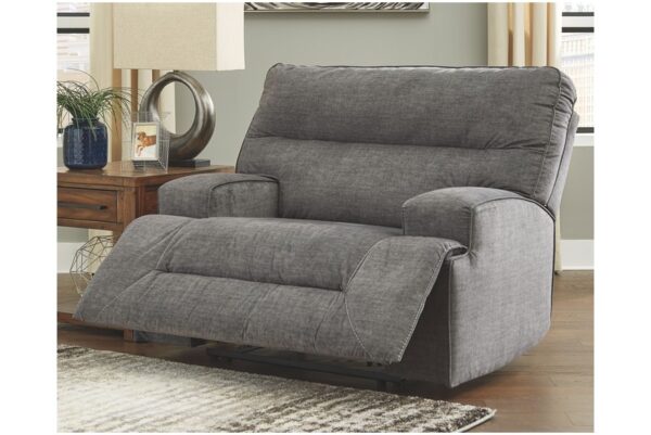 Coombs Charcoal 3 Pc. Reclining Sofa, Loveseat, Recliner - Image 4