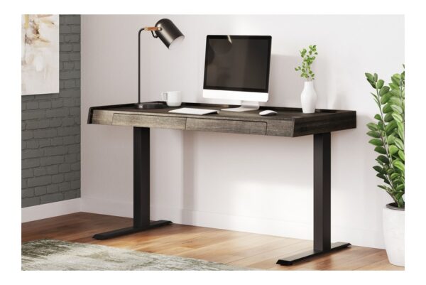 Zendex Dark Brown Adjustable Height Desk - Image 2