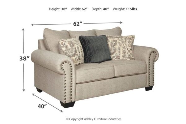 Zarina Jute Loveseat - Image 7