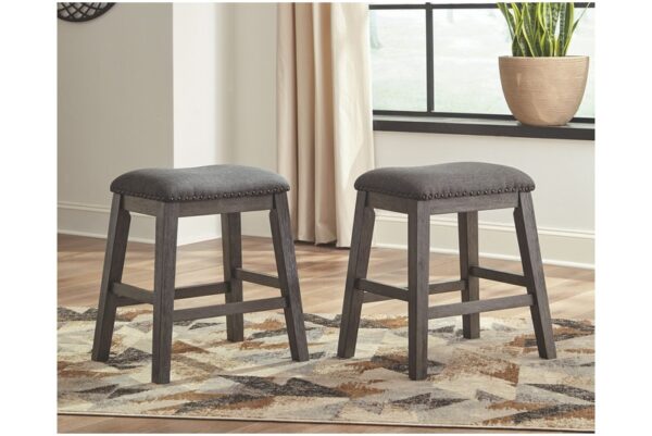 Caitbrook Gray 5 Pc. Counter Table, 2 Stools, 2 Barstools - Image 5