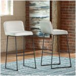 Nerison White Tall Uph Barstool (Set of 2)