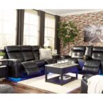 Kempten Black 3 Pc. Reclining Sofa, Loveseat, Rocker Recliner