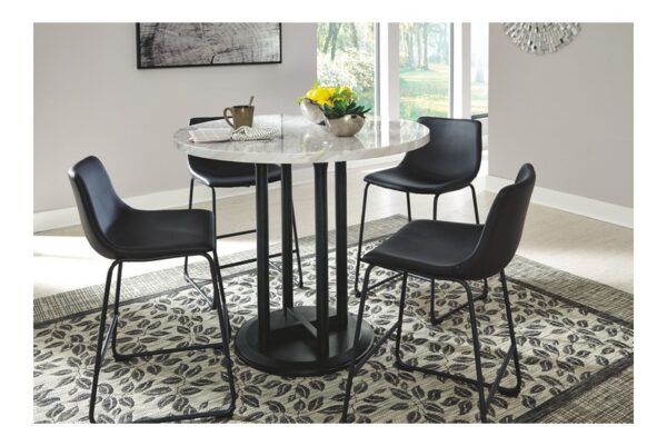 Centiar Black / Gray Round Dining Room Counter Table - Image 3